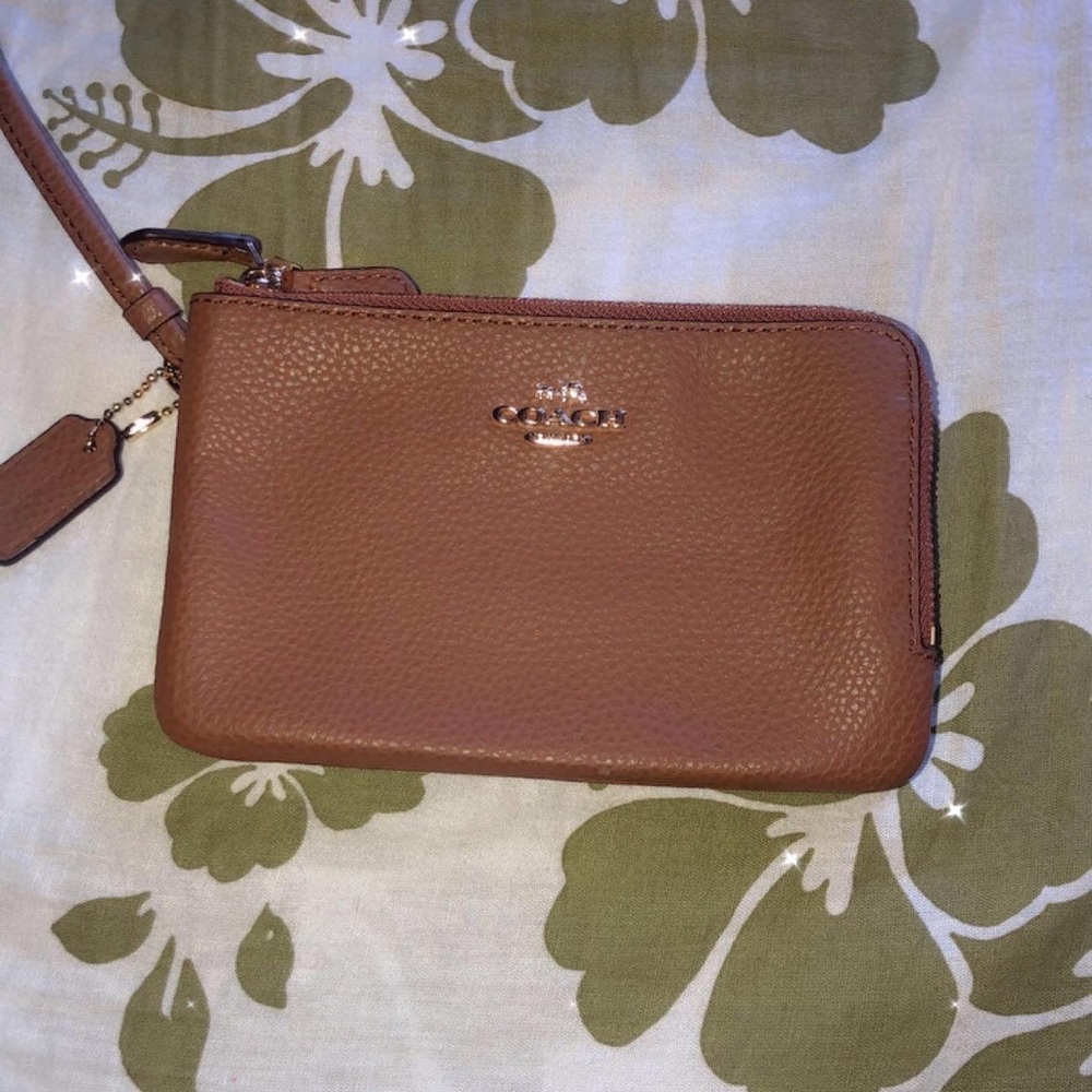 100% real brown shade coach wallet